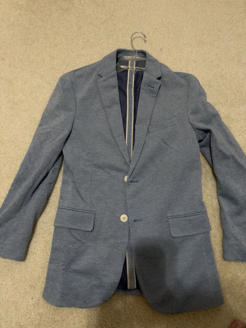 BRAND NEW ZARA MENS BLAZER - LIGHT BLUE SUMMER - MENS SMALL (36S)